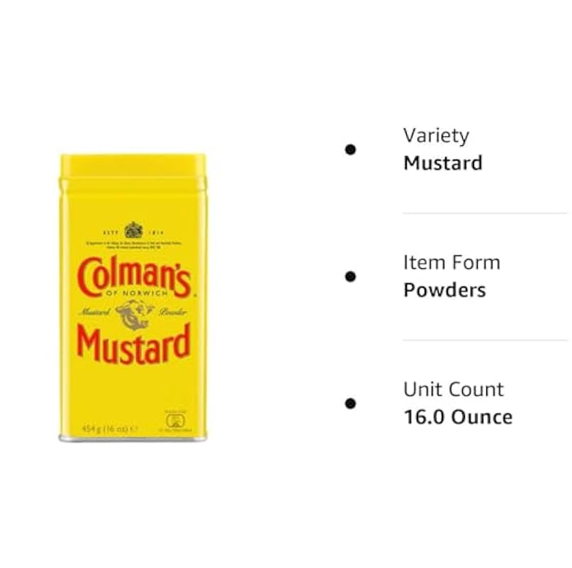Colman´s Mustard Powder, 16-Ounce Cans (Pack of 3)