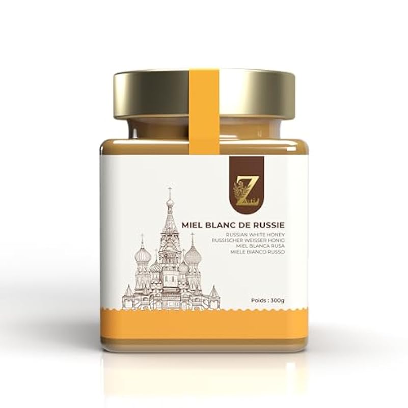 Miele bianco dalla Russia - 300g - 100% naturale, racco