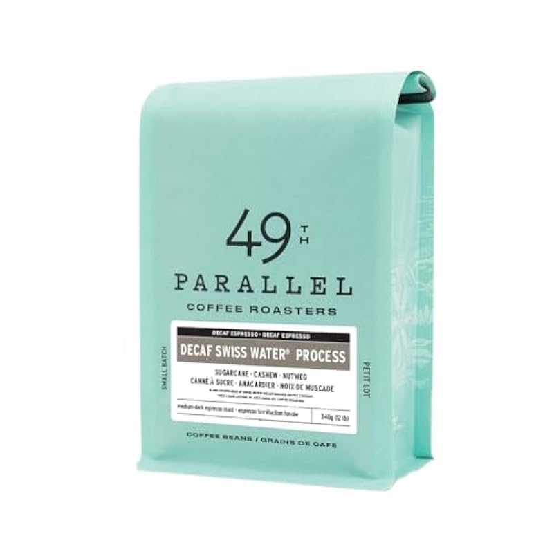 49th Parallel Coffee Roasters Swiss Water Decaf Medium-Dark Espresso Roast 12 oz