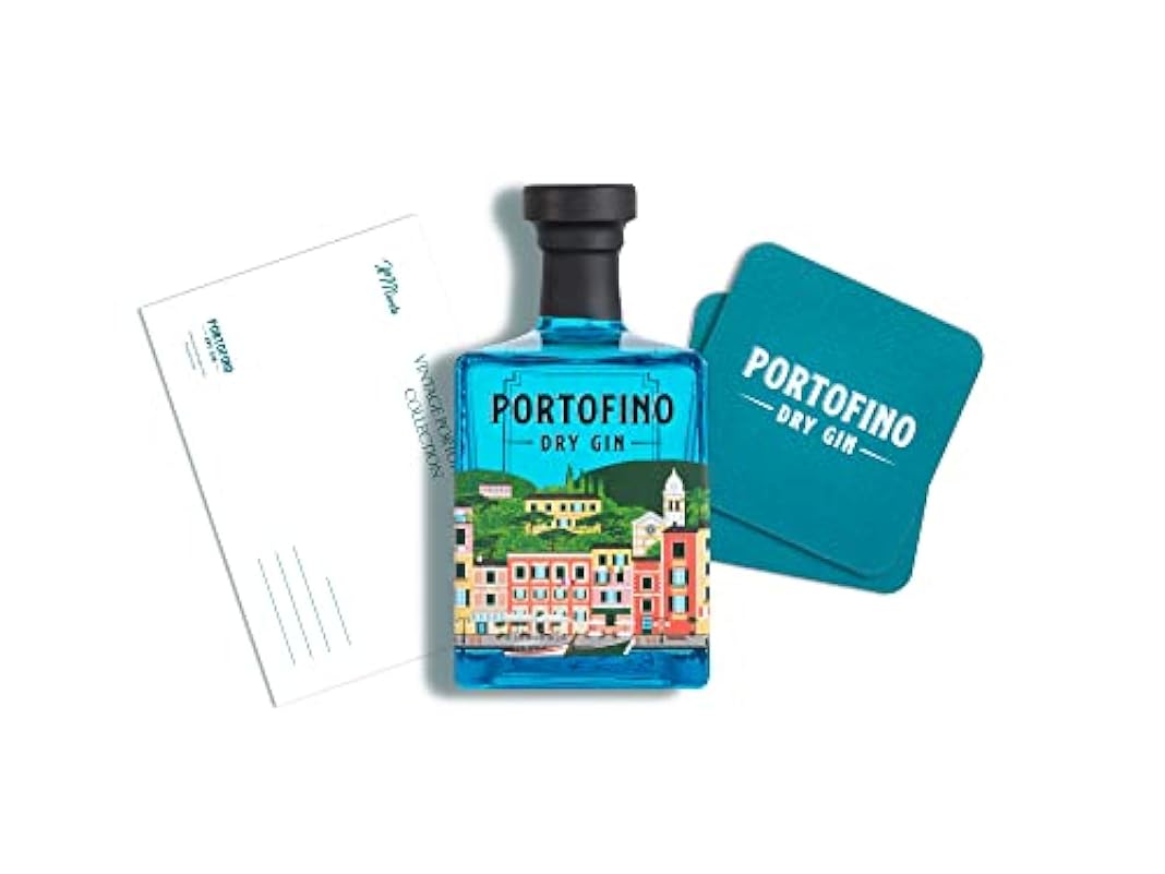 Portofino Dry Gin 500 ml con sottobicchieri e cartolina