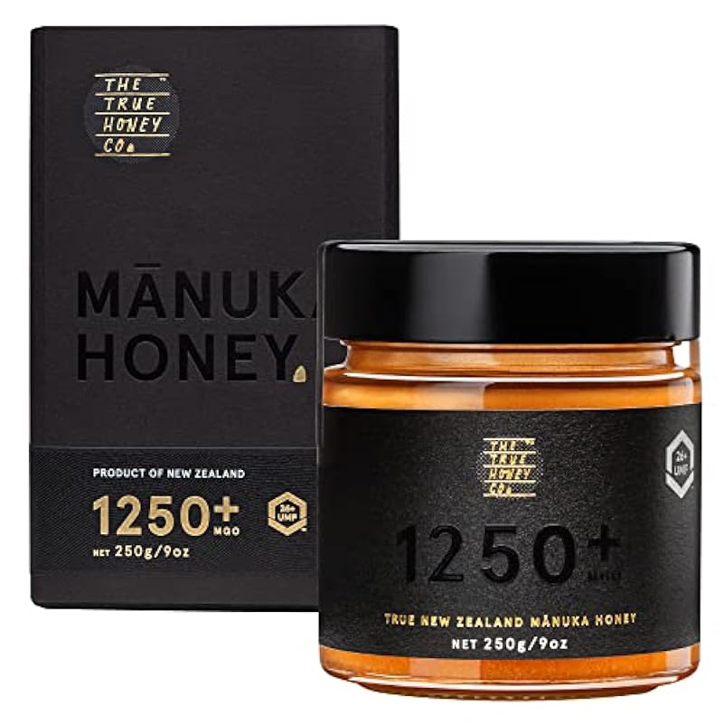 The True Honey Co. Manuka Miele MGO 1250+ (UMF 26+) - 250 g - certificato UMF -L´esclusivo, altamente premiato originale dalla Nuova Zelanda