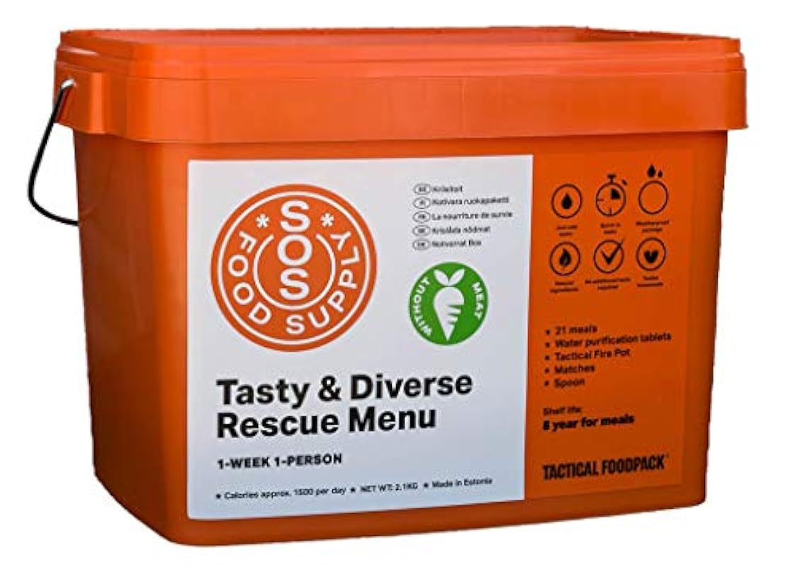 Tactical FoodPack SOS Food Supply Bucket - No Meat