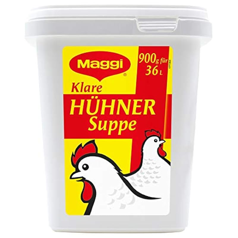 Maggi Soppa di pollo trasparente, solubile immediatamente, confezione da 1 (1 scatola da 900 gastro da 900 g)