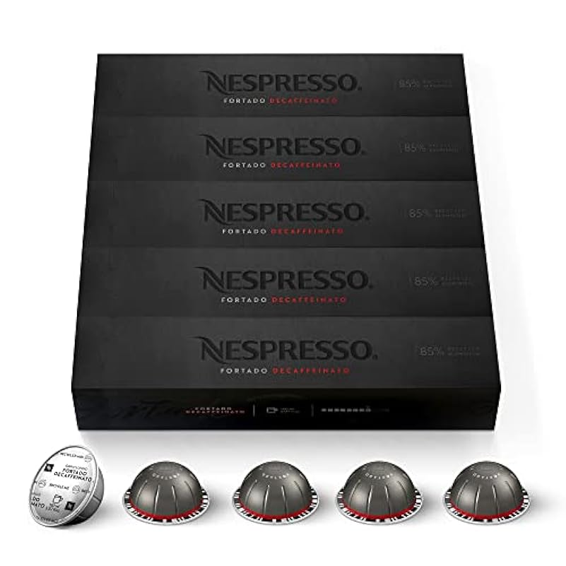 Nespresso Vertuo 50 capsule di caffè decaffeinato Forta