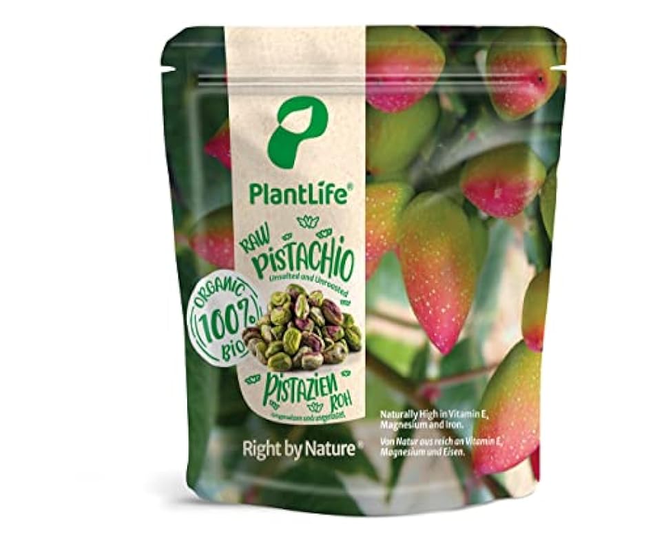 PlantLife Pistacchi sgusciati BIO 1kg – pistacchi crudi sgusciati, non tostati, non salati