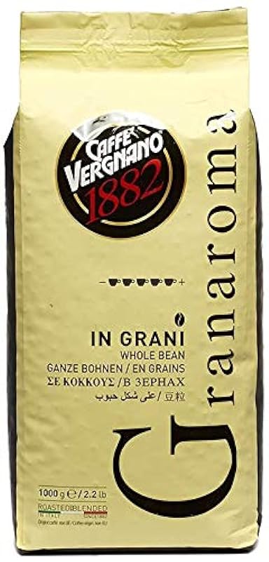 6 Kg Caffè Vergnano Granaroma Grani aroma Intenso e Cremoso. Coffee beans strong