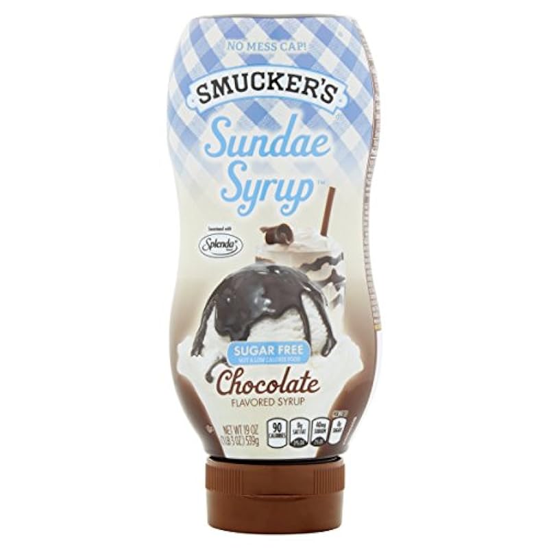 3 Pack di Smuckers Sundae Sugar Free Chocolate Sciroppo aromatizzato, 238,6 g Ea, Family Size