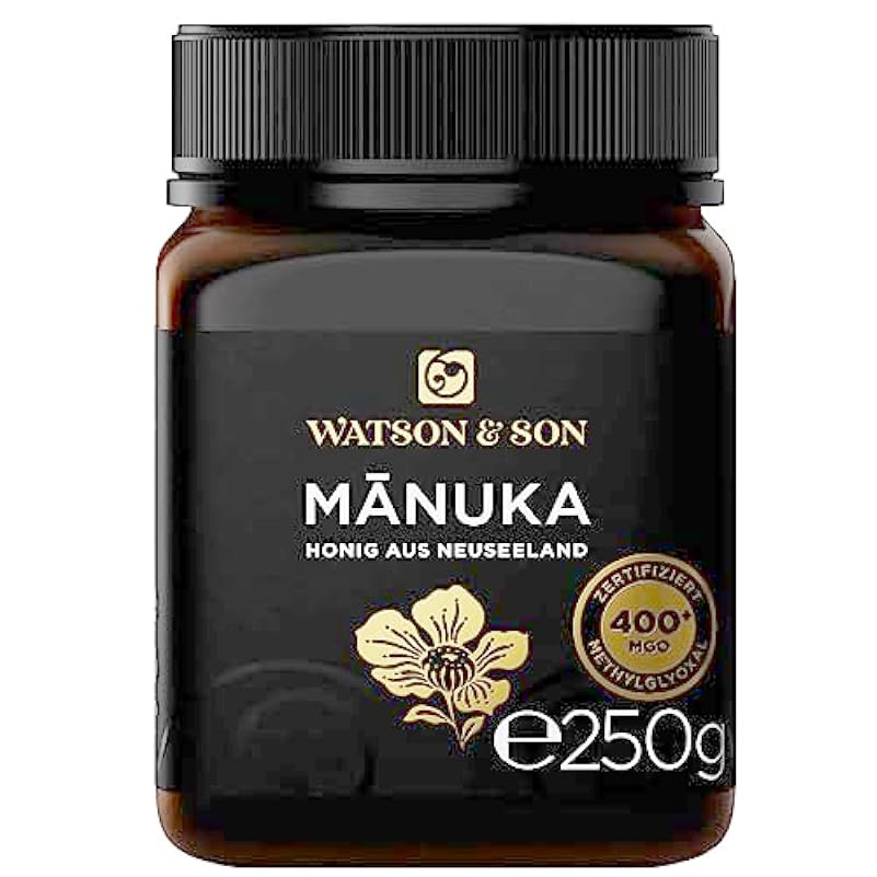 Watson & Son miele di manuka MGO 400+ 250g | Qualità Premium certificata dalla Nuova Zelanda | puro e naturale