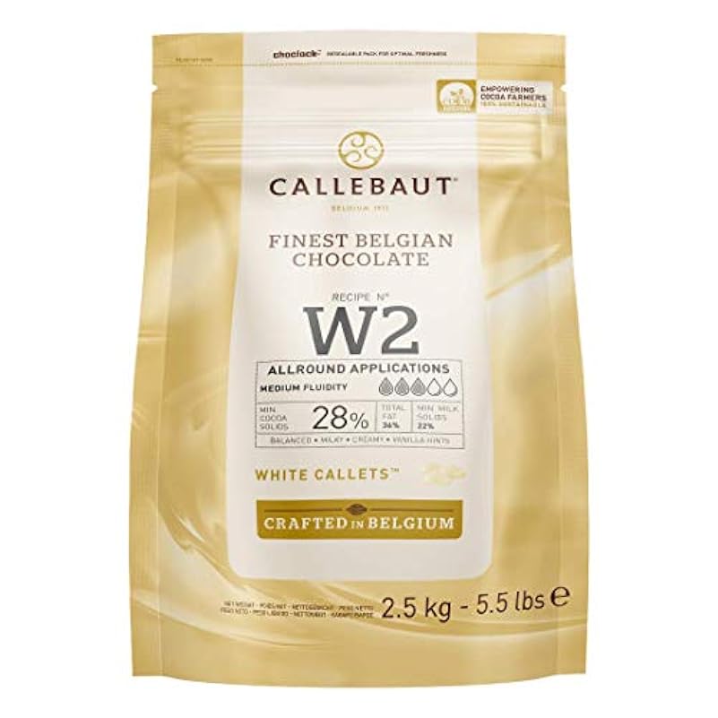 Callebaut W2 28% gocce di Cioccolato Bianco (callets) 2