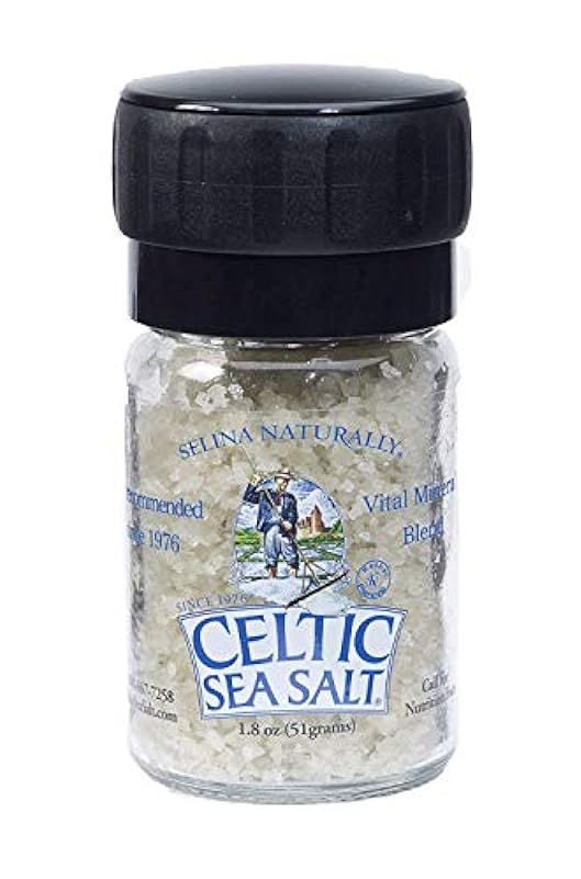 Celtic Sea Salt, Mini Salt Grinder, with Light Grey Cel