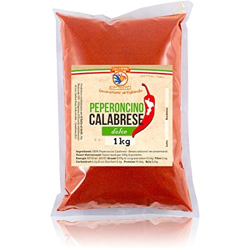 Peperoncino Calabrese in polvere - puro 100% - dolce - 1kg
