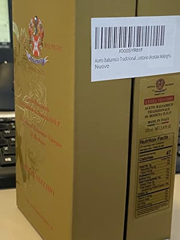 Aceto Balsamico Tradizionale di Modena Dop invecchiato 25 anni, 100 ml, con Tappo dosatore e Ricettario (Acetaia Malpighi)