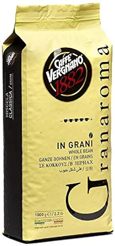 6 Kg Caffè Vergnano Granaroma Grani aroma Intenso e Cremoso. Coffee beans strong