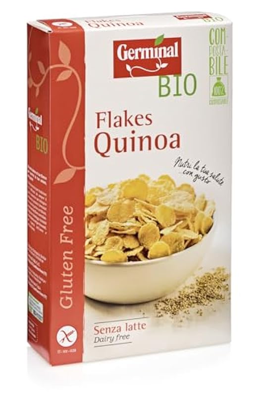 Germinal Bio Quinoa Flakes - 8 confezioni da 200 gr - 1600 gr, Senza glutine, 18