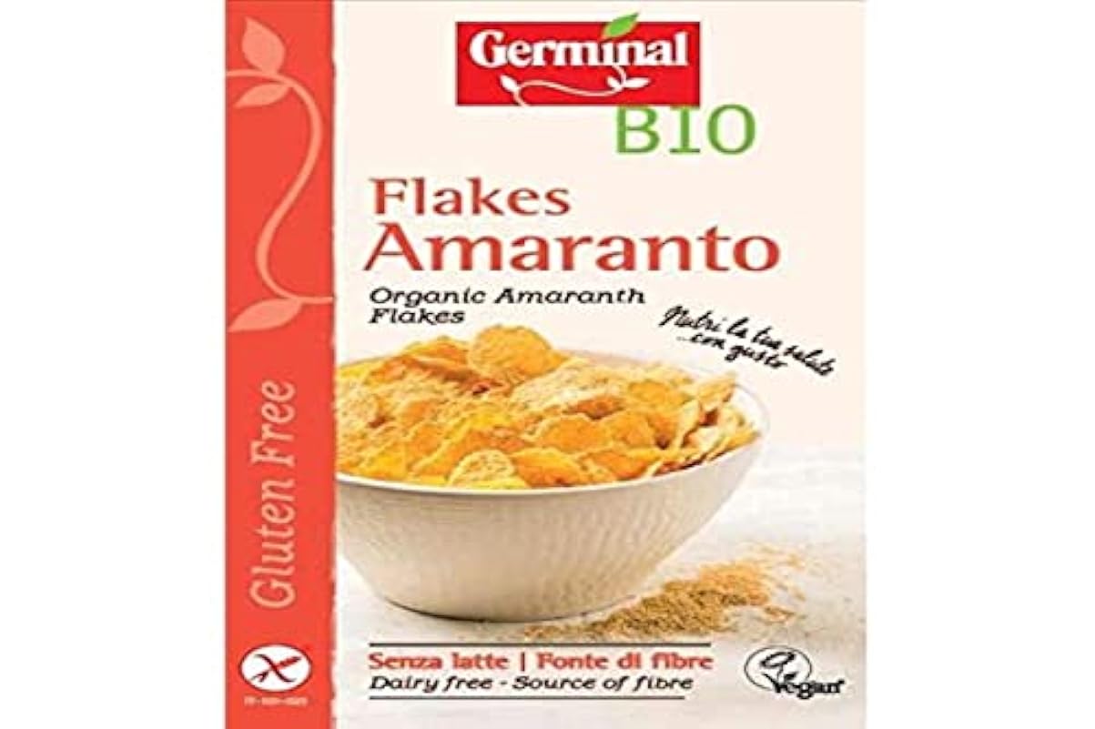Germinal Bio Amaranto Flakes - 8 confezioni da 200 gr - 1600 gr, Senza glutine