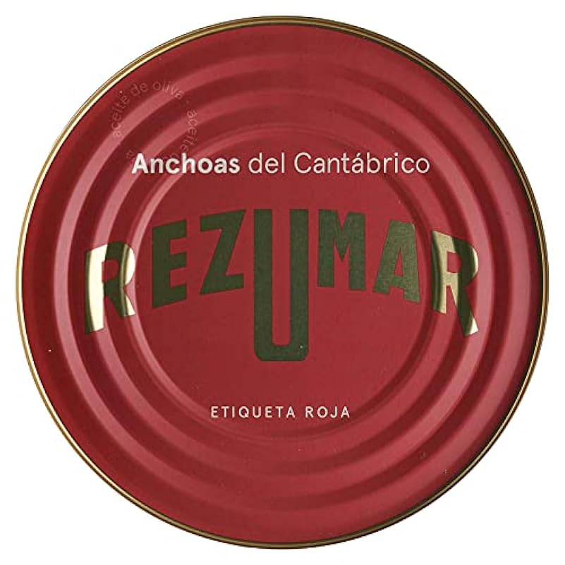 Rezumar - Etichetta Rossa - Filetti di Acciughe del Mar Cantabrico in Olio d´Oliva - 520 g