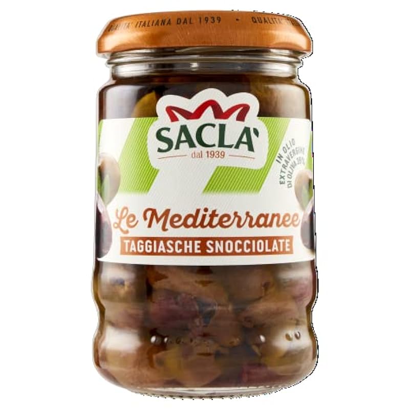 Saclà Olive Taggiasche Denocciolate in Olio Extravergine di Oliva, 180g