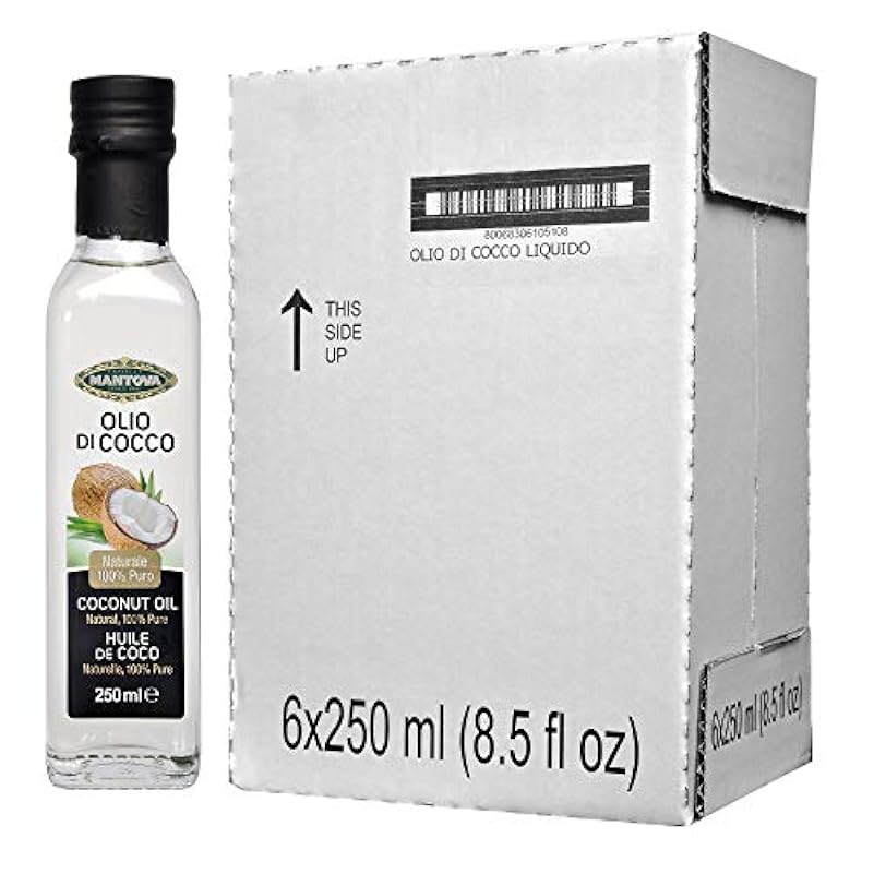 Olio di Cocco Liquido 6x250ml - 100% Puro & Naturale – 