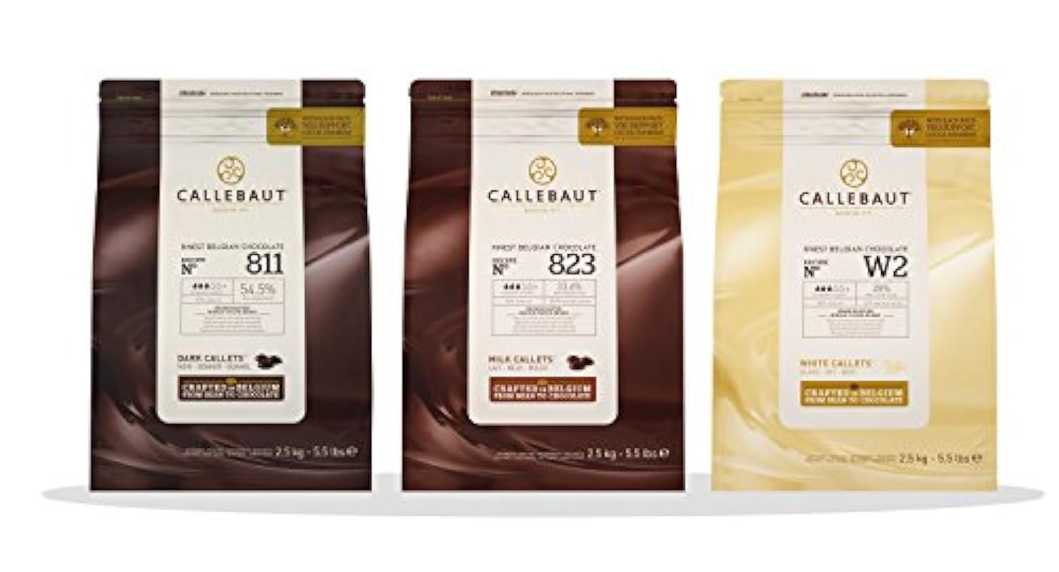 Callebaut 3 x 2,5kg Bundle - Copertura di Cioccolato al