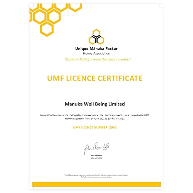 WELLBEING vero miele di Manuka MGO 300+ | UMF 10+ (300g) in vasetto | prodotto, confezionato e certificato MGO in Nuova Zelanda | Puro al 100%.
