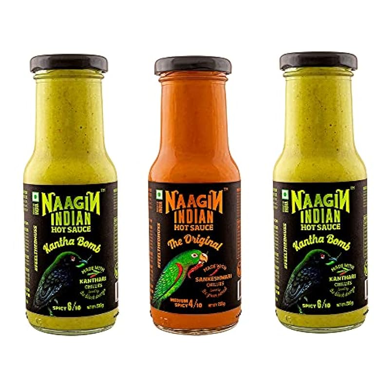 NAAGIN Indian Hot Sauce Combo (Kantha x 2, Original x 1
