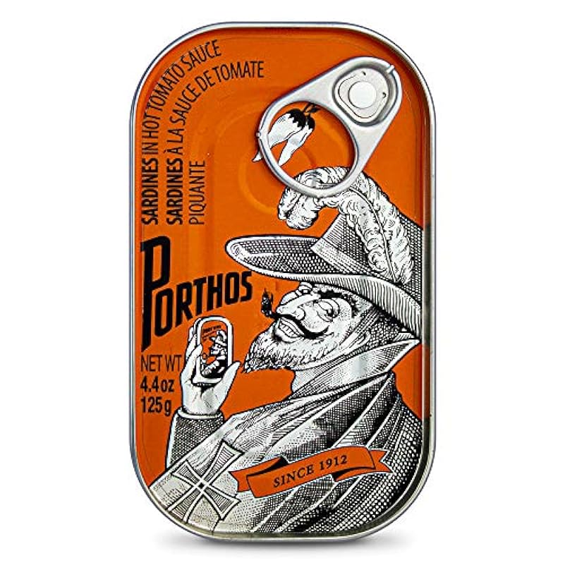 Set sardine portoghesi | Linea Vintage | 6 x 125 g | Confezione da 3 | Porthos | Portogallo