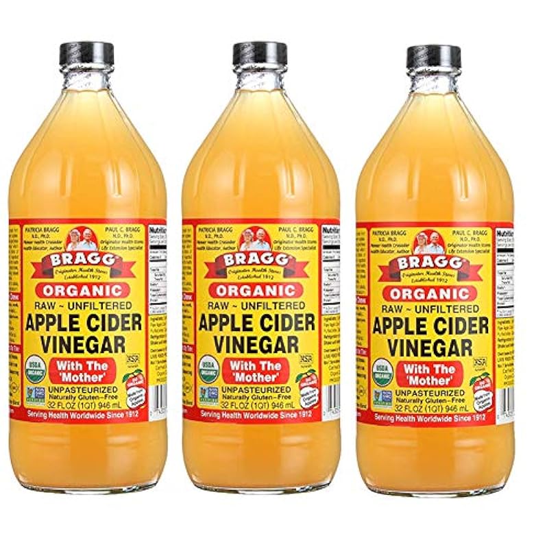 Bragg Organic Raw Apple Cider Vinegar, 32 Ounce - 3 Pac