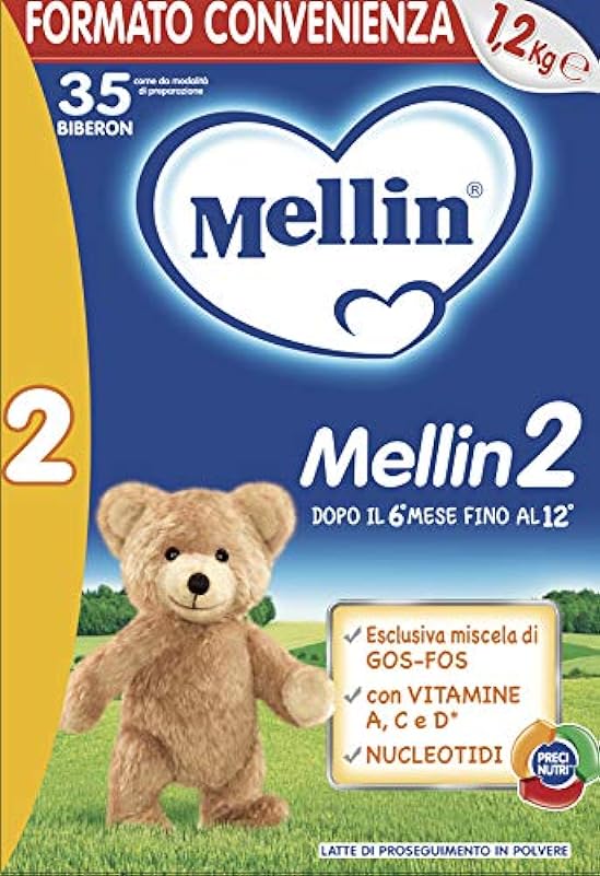 Mellin 2 Latte di Proseguimento in Polvere - 1 Confezione da 3 pezzi, 1,2 Kg
