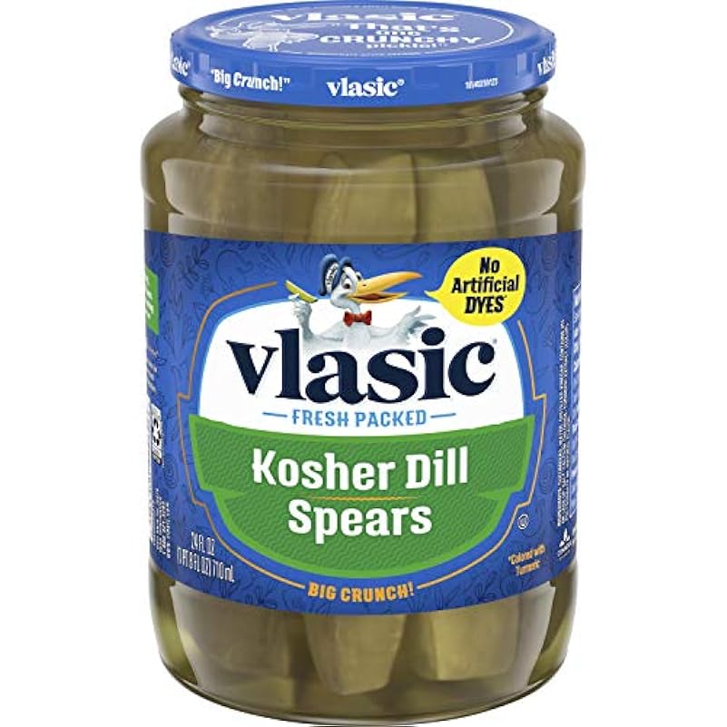 Vlasic Kosher Dill Pickle Spears, Keto Friendly, 12 - 2