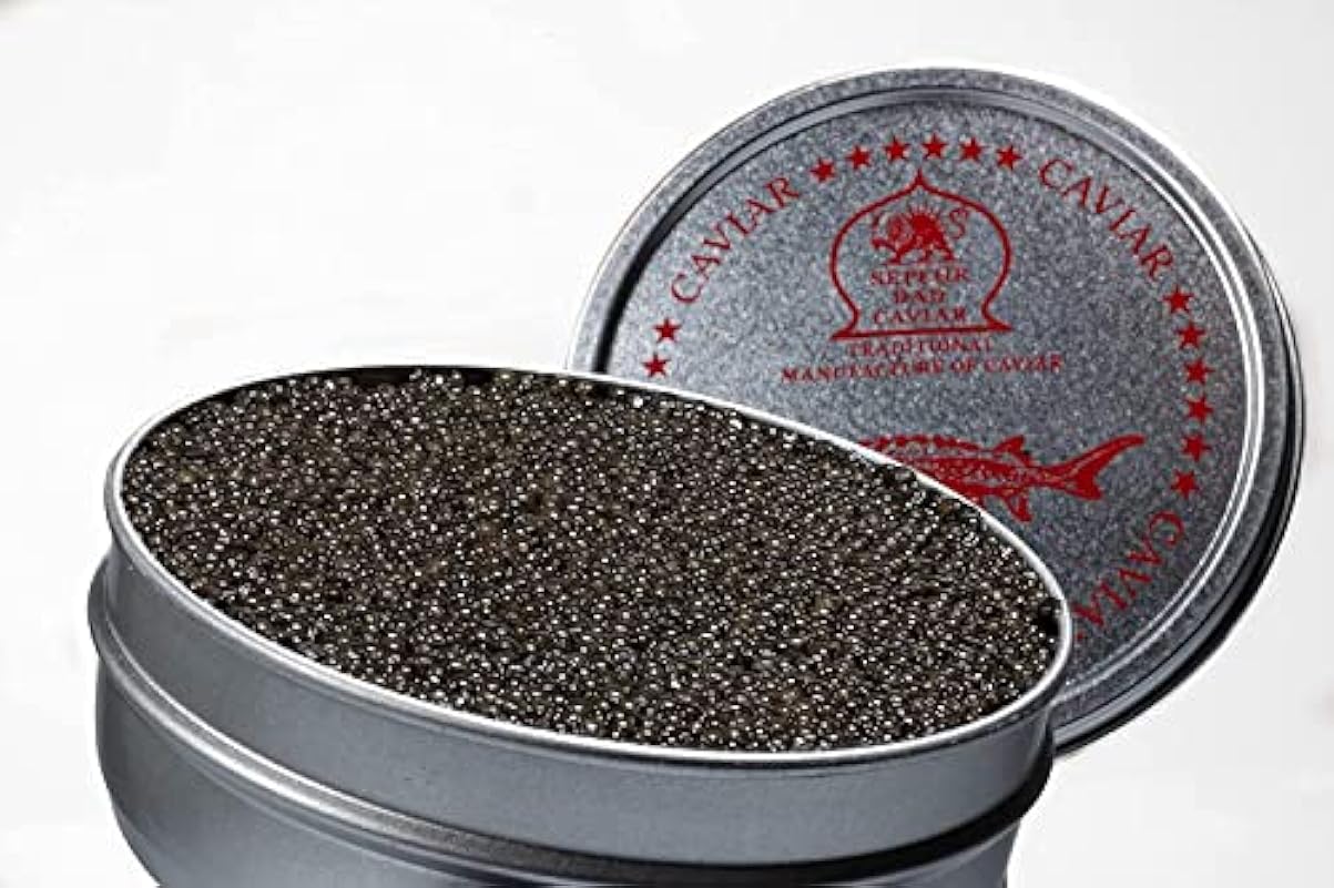 Sepehr Dad Caviar dalla Siberia | Caviale di storione siberiano | SENZA borace | 50 g