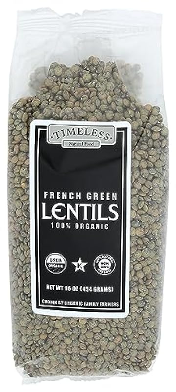 Senza tempo, lenticchie verde Du Puy Style biologico, 16oz