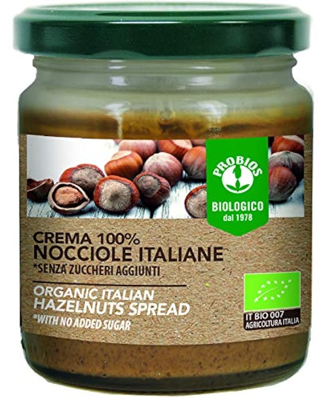 Probios Crema 100% Nocciole Bio Italiane Senza Glutine 