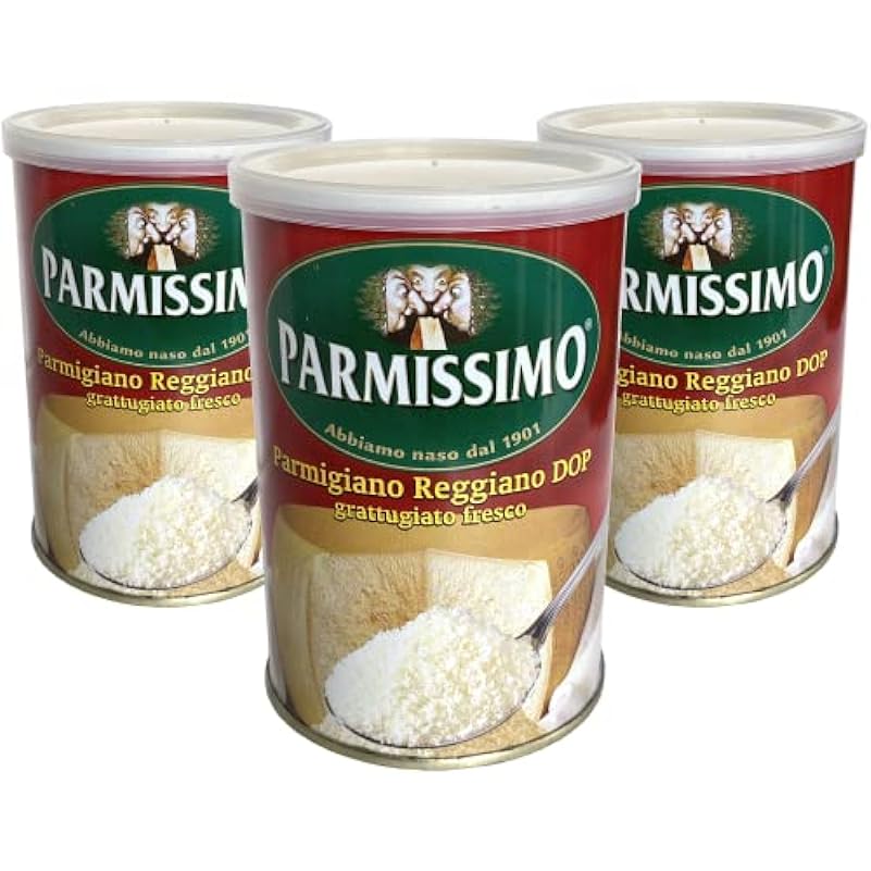 3 barattoli - Parmissimo Parmigiano Reggiano - Grattugiato (3 x 160 gr)