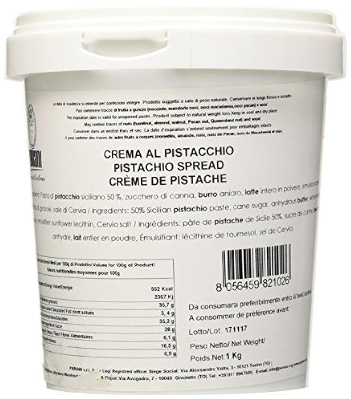 PARIANI, Crema Spalmabile al Pistacchio Siciliano - 1000 g