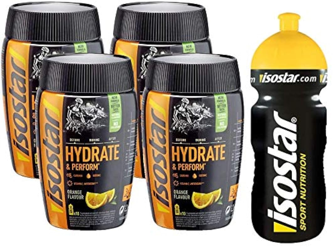 Isostar Idratare & Perform Orange 4x400g +bottiglia da 