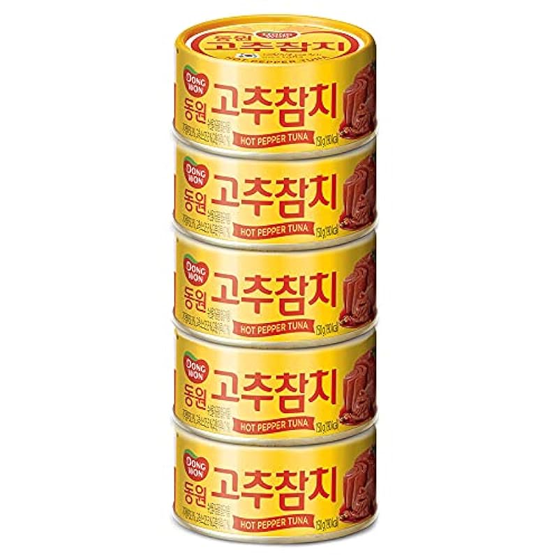 Tonno Dongwon con salsa di peperoncino, 100 g x 5 lattine - Tonno coreano in scatola