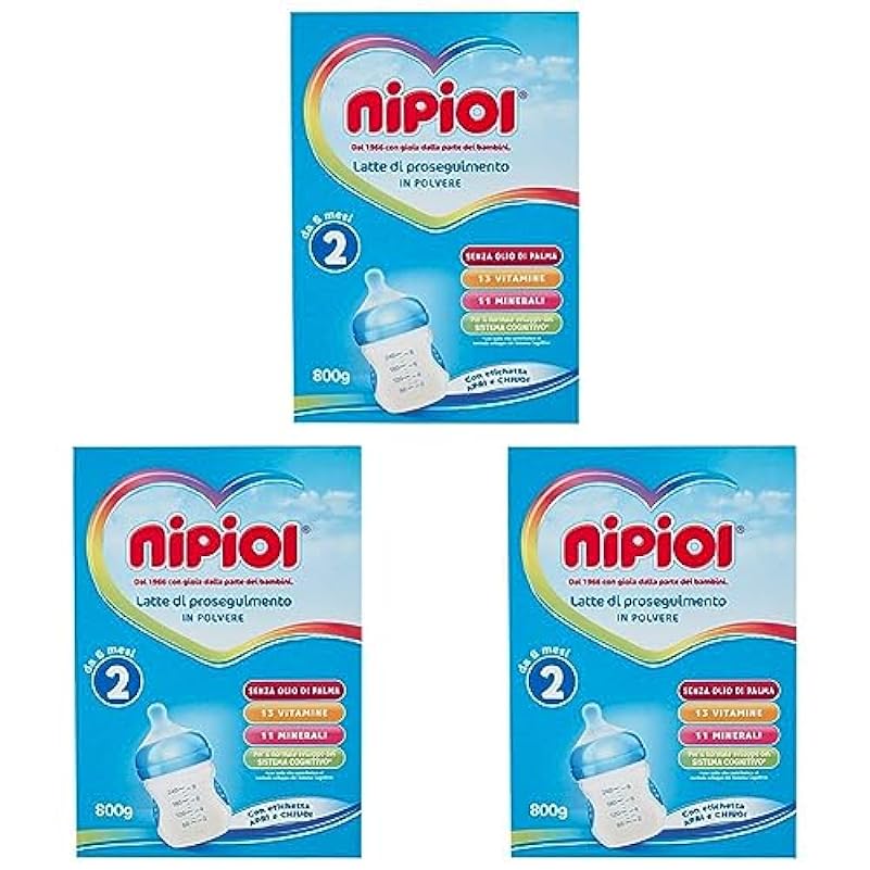 Nipiol - Latte 2 Polvere - 800g (Confezione da 3)