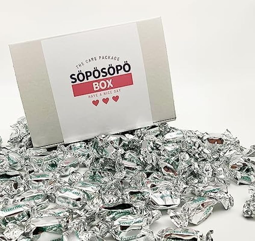 Fazer Fazermint Chocolate Candy 2lb 900g Bag in a Söpösöpö Box Finnish Candy Treat (SOPOSOPO)