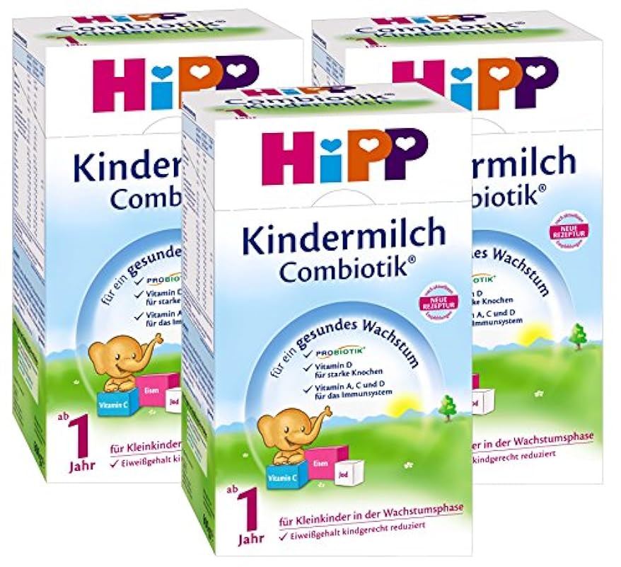 Hipp Kindermilch Bio Combiotik - dal 1 ° anno, confezione da 3 (3 x 600g)