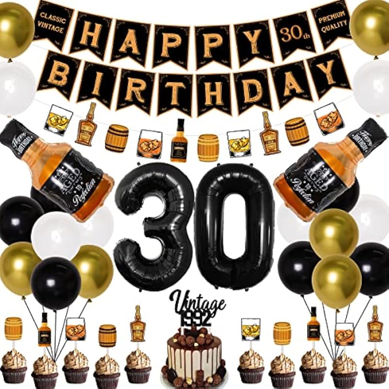 Decorazioni per il 30° compleanno del whisky per gli uo